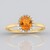 Anello in oro con Zaffiro Arancione Ban Ka Cha