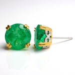 Orecchini in argento con Smeraldo pozzo D8 (Gems en Vogue)
