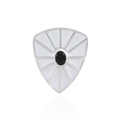 Zilveren hanger met een zwarte spinel