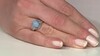 Anillo en plata con Ópalo azul