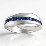 Bague en argent et Saphir Bleu de Tuléar (de Melo Essence)