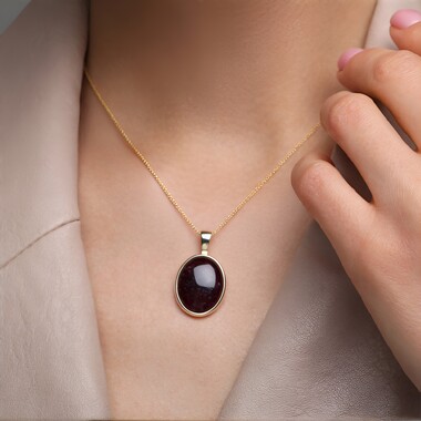 Pendentif en argent et Lépidolite