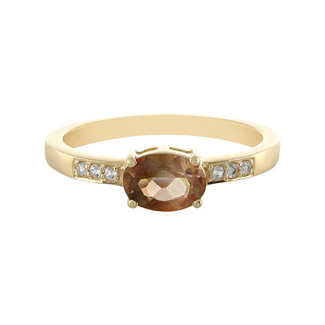 Gouden ring met een Oregon zonnesteen