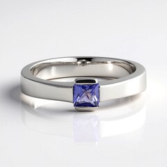 Anello in argento con Tanzanite (Adela Silber)