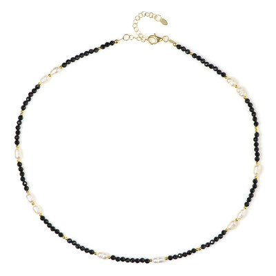 Zilveren halsketting met Witte zoetwater kweekparels