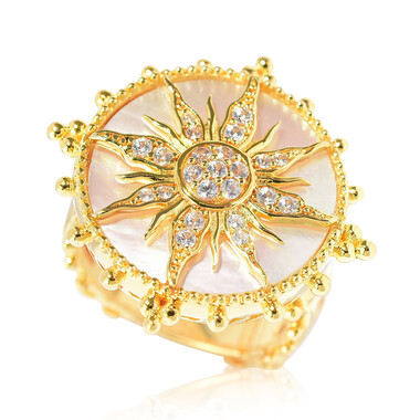 Anello in argento con Madreperla (Dallas Prince Designs)