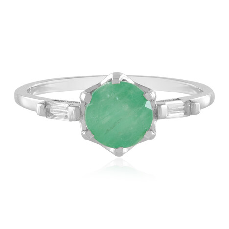 Anello in oro con Smeraldo Brasiliano