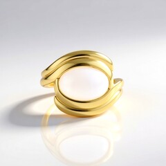 Anello in argento con Pietra di Luna Bianca (KM by Juwelo)