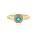 Anello in argento con Apatite Blu