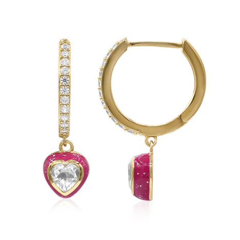 Pendientes en plata con Topacio blanco