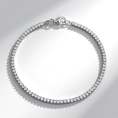 Brazalete en plata con Zircón