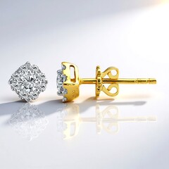 Orecchini in oro con Diamante VVS1 (G) (Annette)