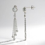 Orecchini in argento con Topazio Bianco