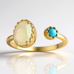 Anello in argento con Opale di Welo