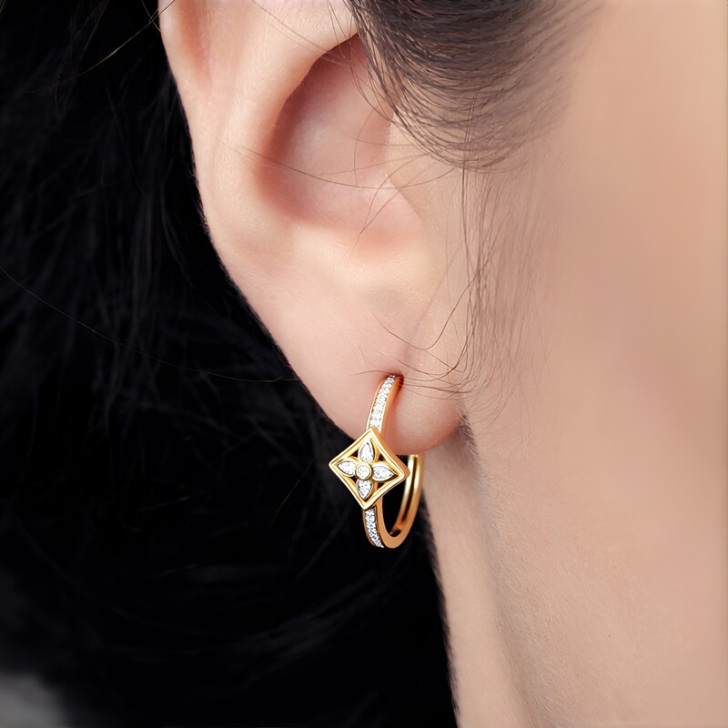 Orecchini in oro con Diamante SI1 (G) (Annette)