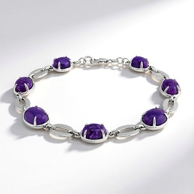 Zilveren armband met Charoitten