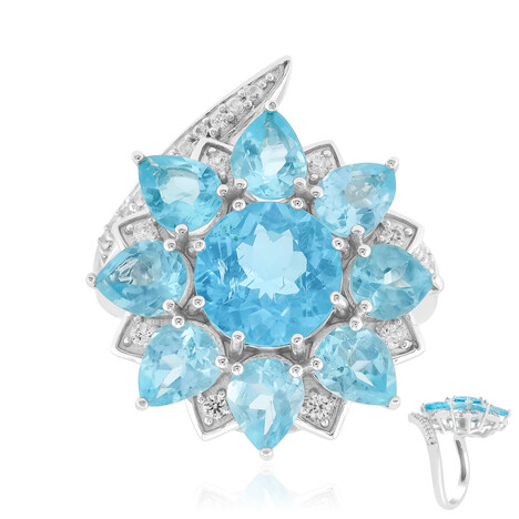 Blauer Apatit-Silberring (de Melo Essence)