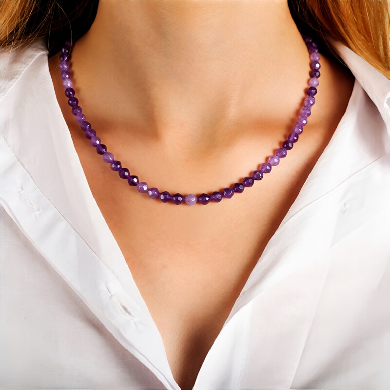 Lepidolite Silver Necklace