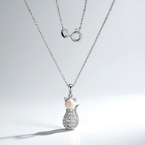 Collana in argento con Perla di Acqua Dolce