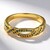 Anello placcato in oro con Diamante Fancy