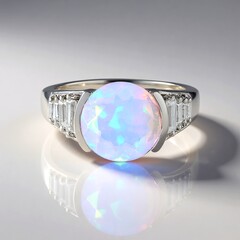 Anello in argento con Opale di Welo