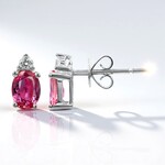 Orecchini in oro con Zaffiro Rosa (CIRARI)