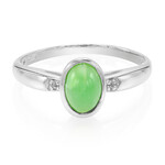 Anello in argento con Crisoprasio Imperiale