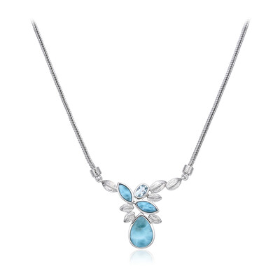 Collier en argent et Larimar