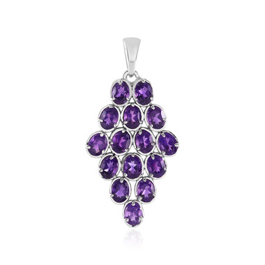 Sambia-Amethyst-Silberanhänger