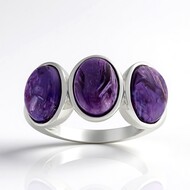 Zilveren ring met Charoitten
