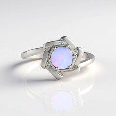 Anello in argento con Opale Australiano