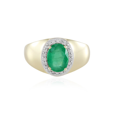 Bague en or et Emeraude du Brésil