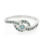 Fancy Diamond Silver Ring