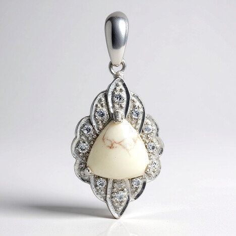 Ciondolo in argento con Howlite