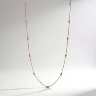 9K I2 Champagne Diamond Gold Necklace (de Melo Gold)