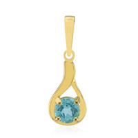 Pendentif en argent et Apatite bleue