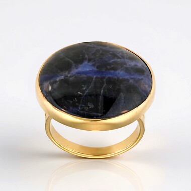 Anello in argento con Sodalite (MONOSONO COLLECTION)