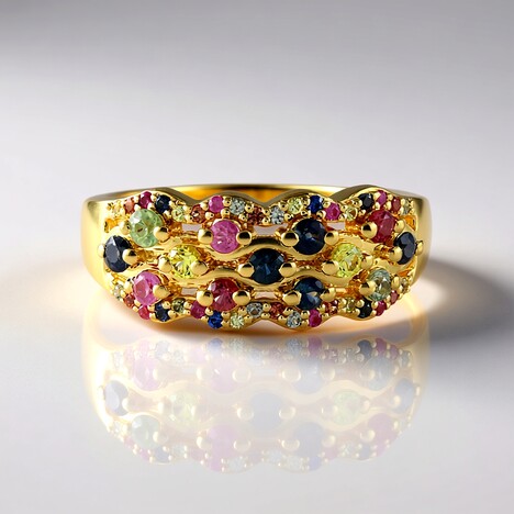 Anello in argento con Zaffiro Blu