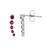 Rubellite Silver Earrings