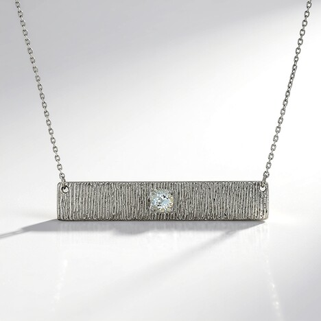 Collana in argento con Acquamarina Brasiliana