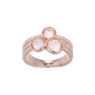 Bague en argent et Quartz rose (Adela Silber)