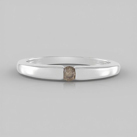 Anello in argento con Diamante Champagne I2