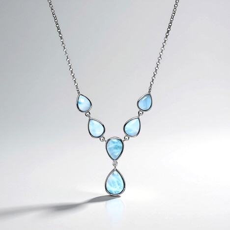 Collana in argento con Larimar