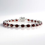 Bracciale in argento con Granato Mozambico