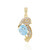 Pendentif en argent et Topaze bleu ciel