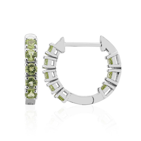 Burmesischer Peridot-Silberohrringe