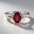 Bague en argent et Rubis de Madagascar