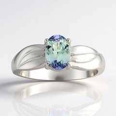 Anello in argento con Tanzanite Verde
