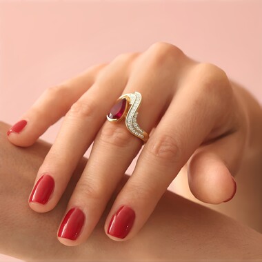 Madagaskar-Rubin-Goldring (de Melo Gold)