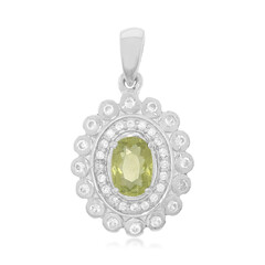 Pendentif en argent et Tourmaline cuprifère
